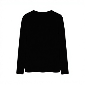 Camiseta de Manga Corta para Mujer, Cuello Redondo, Color Sólido, Tejida, 100% Algodón, Corte Regular, Casual, Ecológica, Verano, Verde Oliva, Negro, Blanco - Product Image 2