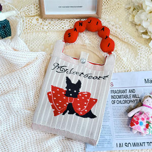 Nuevo lindo Mini Bolso pequeño <span class=keywords><strong>de</strong></span> punto versátil impermeable bolso <span class=keywords><strong>de</strong></span> teléfono móvil bolso <span class=keywords><strong>de</strong></span> hombro cruzado <span class=keywords><strong>de</strong></span> moda con cierre <span class=keywords><strong>de</strong></span> cremallera - Product Image 2