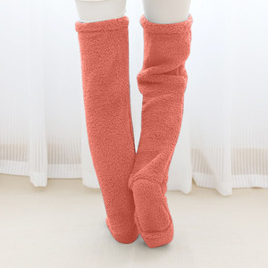 Soild Color Man Woman Warm <strong>Leg</strong> Warm Plush Long Tube Exposed Fuzzy <strong>Leg</strong> <strong>Warmer</strong> Stocking Sleeping Socks - Product Image 5