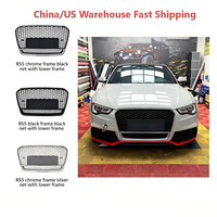 Grille avant en nid d'abeille style A5 S5 RS5, noir brillant ABS, pour Audi A5 S5 B8.5 2012 2013 2014 2015 2016