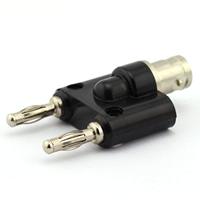 Adaptateur Connecteur Coaxial RF BNC Femelle vers Double Prise Banane Mâle 4mm avec Bornes de Liaison