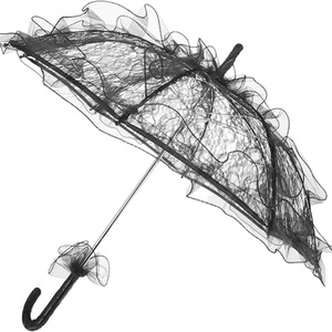 Victorian Lace Photography Prop Custom Ribbon Umbrella, Gothic Vampire Parasol for Wedding Bouquet Romantic Decor - Product Image 1