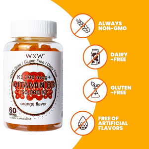 Gomitas de Vitamina D3K2 con Sabor a Naranja WXW, Apoyan la Salud Ósea en Adultos, Promueven la Salud para Mujeres Embarazadas - Product Image 4