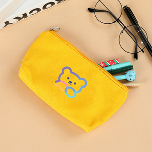 Mini borse per la spesa per cosmetici borse da viaggio in tela con cerniera per trucco da donna aperte piatte - Product Image 2