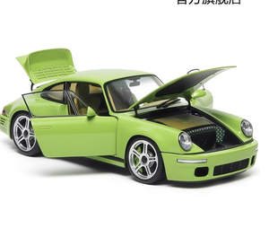 Modelo de coche a escala completa de aleación <span class=keywords><strong>RUF</strong></span> <span class=keywords><strong>SCR</strong></span> 1:18, versión 2018, modelo automotriz "casi real" Verde abedul - Product Image 3