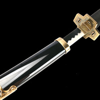 Pedang Katana Zoro 104cm/41in untuk Cosplay Anime, Senjata Cosplay Enma White Nidai Kitetsu dengan Tempat Pedang dan Sabuk