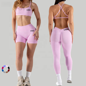 3PCS Gym Clothing for <b>Women</b> Fitness <b>Vest</b> Crop <b>Top</b> High Waist Leggings Workout Shorts Yoga Set - Product Image 1