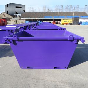 Heroeq 1立方メートルダンプスターマイルドスチールQ235またはQ345廃棄物スキップビンメタルクレーンビンリフティングラグ付き - Product Image 3