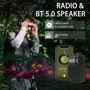 <span class=keywords><strong>Radio</strong></span> de survie <span class=keywords><strong>portable</strong></span> solaire à manivelle 4000mAh Powerbank AM/FM/SW, haut-parleur BT d'urgence, mini <span class=keywords><strong>radio</strong></span> domestique - Product Image 3