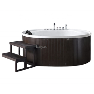 Spas de luxe modernes ovales en plein air, <span class=keywords><strong>spa</strong></span> pour 1 personne, écologique, 60 jets de massage, vente en gros du fabricant pour les hôtels et les villas - Product Image 2