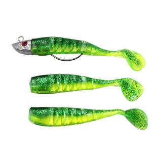 Wobblers de cabeza de plomo Artificial, cebo de natación de silicona, Lucio de plástico suave, 10cm, 13cm, 15,5g, 26g - Product Image 2