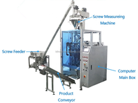 Machine d'emballage verticale automatique de haute qualité pour poudre en rouleau, machine d'emballage de 10 kg pour farine et levure en poudre