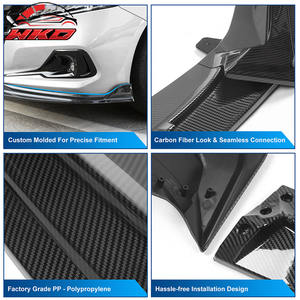 Protector de Parachoques Delantero para Honda Accord 2021-2022, Estilo IKON V1, 3 Piezas, Impresión de Fibra de Carbono, Difusor, Protector de Mentón - Product Image 3