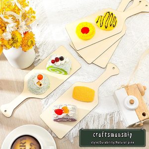 Mini planche à découper en bois avec poignée, bloc de découpe rectangulaire en bois pour la cuisine, le service et la décoration DIY - Product Image 4
