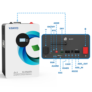 Système de stockage d'énergie à batterie Lifepo4 murale 51,2 V 200 Ah 10 kWh 205 Ah pour CE MASDS UN38.3 - Product Image 3