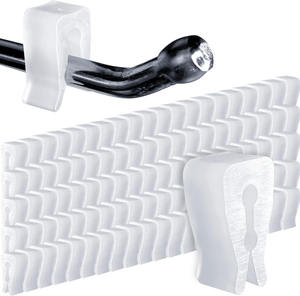 500 Pieces Supermarket Pegboard <b>Hook</b> Stoppers Accessories Fits 0.15" to 0.25" Diameter <b>Plastic</b> or Metal <b>Hooks</b> - Product Image 1