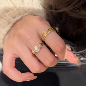 2025 New Fashion 925 Sterling Silver Freshwater Pearl <b>Ring</b> Zircon High-grade Sense of Temperament <b>Rings</b> Jewelry for Women - Product Image 4