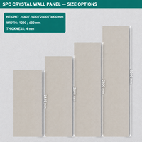 Panneau mural SPC moderne, écologique, imperméable, ignifuge et insonorisant pour la décoration intérieure des salles de bain, des hôtels et des murs résidentiels