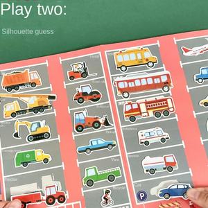 <span class=keywords><strong>Livre</strong></span> d'autocollants en gel amusant pour enfants de 0 à 3 ans, autocollants résistants aux déchirures, véhicules d'ingénierie, jouet éducatif - Product Image 4