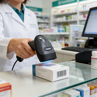 Scanner di Codici a Barre 2D Industriale Zebra LS2208 (SR) |   Scanner ad Alta Velocità 200 Scansioni/Sec per Checkout in Negozi e Logistica