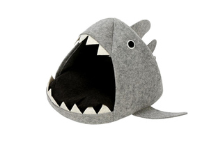 Unieke Shark Ontwerp Milieuvriendelijke Polyester Vilt Huisdier Huis Vouwen Indoor Kat Huis - Product Image 3