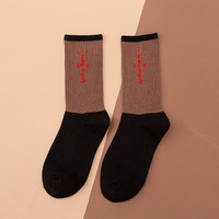 Chaussettes AF1 en coton de haute qualité Chaussettes de rue Instagram Chaussettes barbelées unisexes pour skateboard