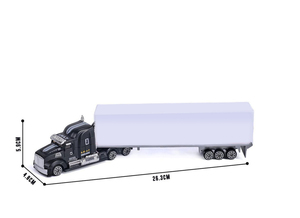Camion semi-remorque <span class=keywords><strong>tracteur</strong></span> en plastique et métal à l'échelle 1/64 HS 1 avec logo personnalisable pour enfants, <span class=keywords><strong>jouet</strong></span> unisexe - Product Image 2