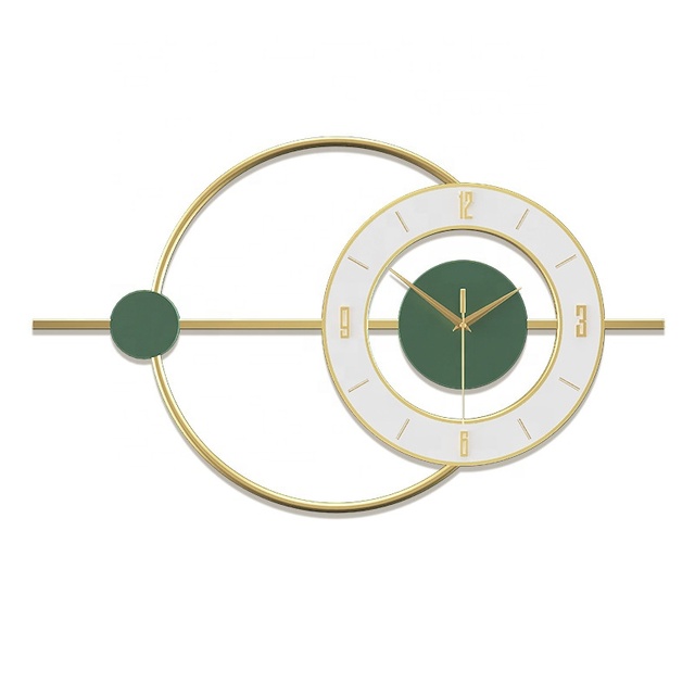 Nordic Led Art Wall Clock Bedroom Living Room Background Creative Design Wall Light Clock