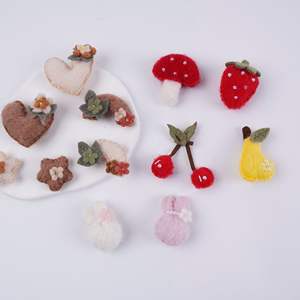 Accesorios de Peluche de Tela de Fieltro Estilo Art <span class=keywords><strong>Deco</strong></span> Coreano, Serie de Frutas, Dulces y Versátiles, para Ropa de Niñas, Decoración del Hogar, Pascua - Product Image 3