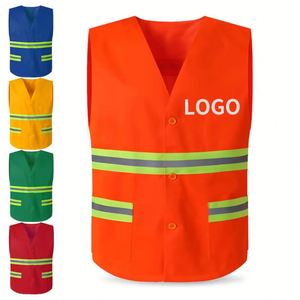 Tela de Seguridad para Trabajadores de Saneamiento, Chaleco Reflectante Personalizado al por Mayor con Logotipo - Product Image 1