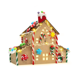 Puzzle miniature 3D DIY illumine le petit jouet de <span class=keywords><strong>maison</strong></span> de Noël en carton pour enfants - Product Image 5