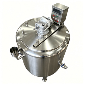 Cuve de fusion et de maintien de chocolat et beurre en acier inoxydable avec agitateur à pales et chemise vapeur, <span class=keywords><strong>thermomètre</strong></span> intégré, capacités 100L, 200L, 300L - Product Image 5