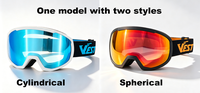 Masques de ski personnalisés pour enfants, anti-rayures, anti-buée, compatibles avec lunettes de vue, pour filles, garçons et enfants