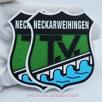 Autocollant de logo personnalisé en silicone en relief en TPU avec impression par transfert de chaleur pour vêtements et vêtement