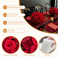 Beliebte Hochwertige Große Rosen-Arrangements Künstliche Hochzeitsblumen-Kugeln als Tischdekoration für Hochzeiten