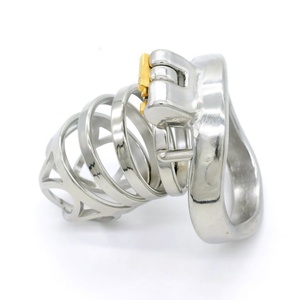 FRRK-42 Stainless Steel Male Chastity Device Useful Sturdy Hard Stay BDSM Cock Cage Body Play Control Sex <b>Toy</b> <b>for</b> <b>Men</b> - Product Image 4