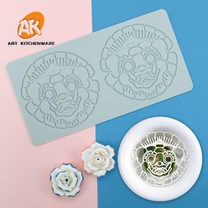 AK 24 Tipi di Stampi in Silicone per Fondente, Utensili da Cucina per Decorazione Torte con Tappetino in Pizzo per <span class=keywords><strong>Pasticceria</strong></span> e Arte Dolciaria - Product Image 6