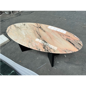 Table ovale en marbre italien Fantastique Rouge <span class=keywords><strong>Rose</strong></span> Breccia Rosa - Product Image 1