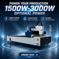 Machine de découpe laser à fibre industrielle 3000W 2000W 1500W pour tôles métalliques en aluminium, laiton, cuivre, acier inoxydable et acier au carbone