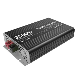 Inversor de onda sinusoidal pura de 12V CC a 110V/220V CA, convertidor de baja frecuencia de 2500W, potencia nominal de 2500W, frecuencia de salida de 50Hz