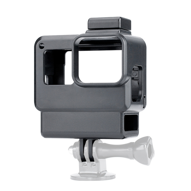 HONGDAK Action Camera Microphone Adapter Frame Black Housing Cover for GoPro 7 6 5 Action Camera Vlog Accessories