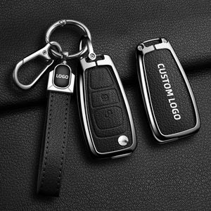 Funda para Llaves de Coche de Aleación de Zinc y Cuero para <span class=keywords><strong>Ford</strong></span> <span class=keywords><strong>Tourneo</strong></span> <span class=keywords><strong>Custom</strong></span>/Transit/Focus/Mondeo/Mondeo <span class=keywords><strong>Titanium</strong></span>/Kuga/S-MAX - Product Image 2