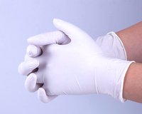 Gants d'examen jetables en latex naturel bleus antidérapants et imperméables pour écran, personnalisables – Offre Spéciale