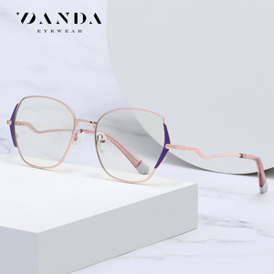 Monturas de Gafas Octogonales para Mujer Danda JS8629, Montura Completa, Lentes de PC con Protección Anti Luz Azul, Modernas para Uso Diario - Product Image 1