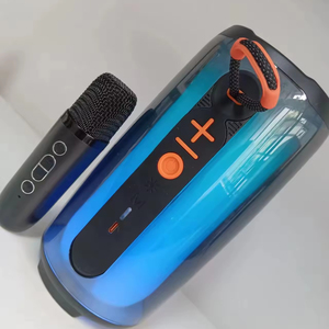 El Mejor Micrófono inalámbrico con pantalla de letras <span class=keywords><strong>para</strong></span> <span class=keywords><strong>Karaoke</strong></span>, altavoz estéreo portátil inalámbrico Blue Tooth con micrófono, graves más fuertes - Product Image 2