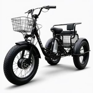 Tricycle électrique 20*4 pouces avec batterie au lithium 48V 15AH, moteur sans balais et cadre en acier au carbone pour le transport de passagers et de marchandises - Product Image 4