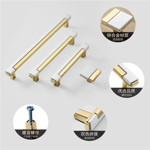 Poignées et boutons de meubles modernes en alliage de zinc, réglables, or, noir, chrome, pour chambre et cuisine, tiroirs, commodes, quincaillerie de porte - Product Image 6