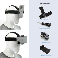 Support de téléphone portable rotatif à 360 degrés à fixation sur tête pour prise de vue en vue à la troisième personne