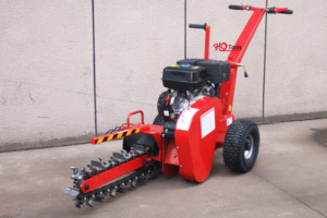 15HP Petrol Powered Construction High Performance Hand Mini Power Trencher <b>Walk</b> Behind Digger Self Propelled <b>Machine</b> - Product Image 3