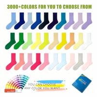 Chaussettes de sport athlétiques en coton peigné côtelé, couleur contrastée personnalisée, haute élasticité, logo personnalisé, emballage gratuit